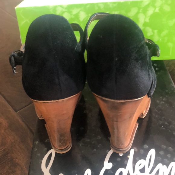 COPY - Sam Edelman suede black tan wedges - Picture 3 of 4